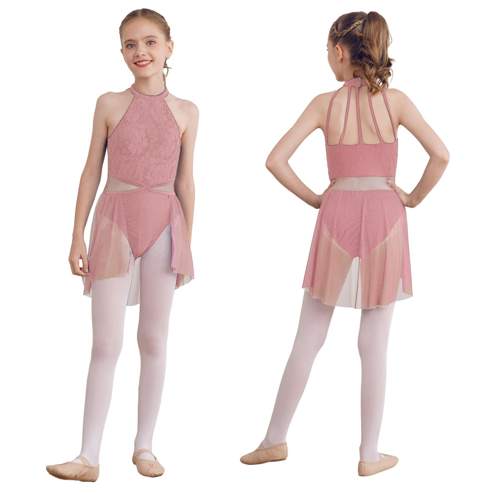

Дитячий ліричний сучасний одяг без рукавів для балетних танців, гімнастичний костюм для дітей, дівчаток 15-16 Years темно-рожевого кольору