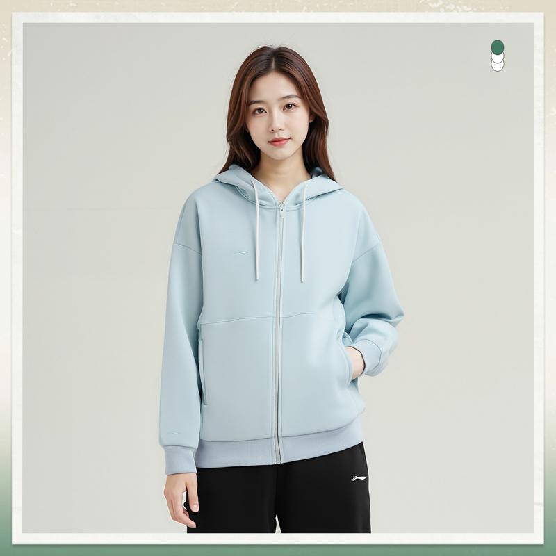 Li-Ning Maglione Girocollo Sportivo Versatile Moda Comodo Trendy Vitalità Semplice Felpa Felpa Donna AWDVJ00-3