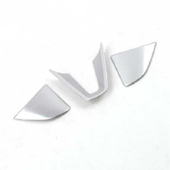 Silver Inner Steering Wheel Decorative Cover Trim For Honda Fit Jazz 2014-2019