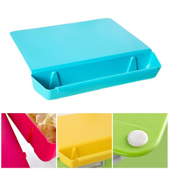 2-in-1 Acrylic Cutting Board with Food Container Slot Thickened Chopping Board for Food Prep Dishwasher Safe Kitchen Accessory