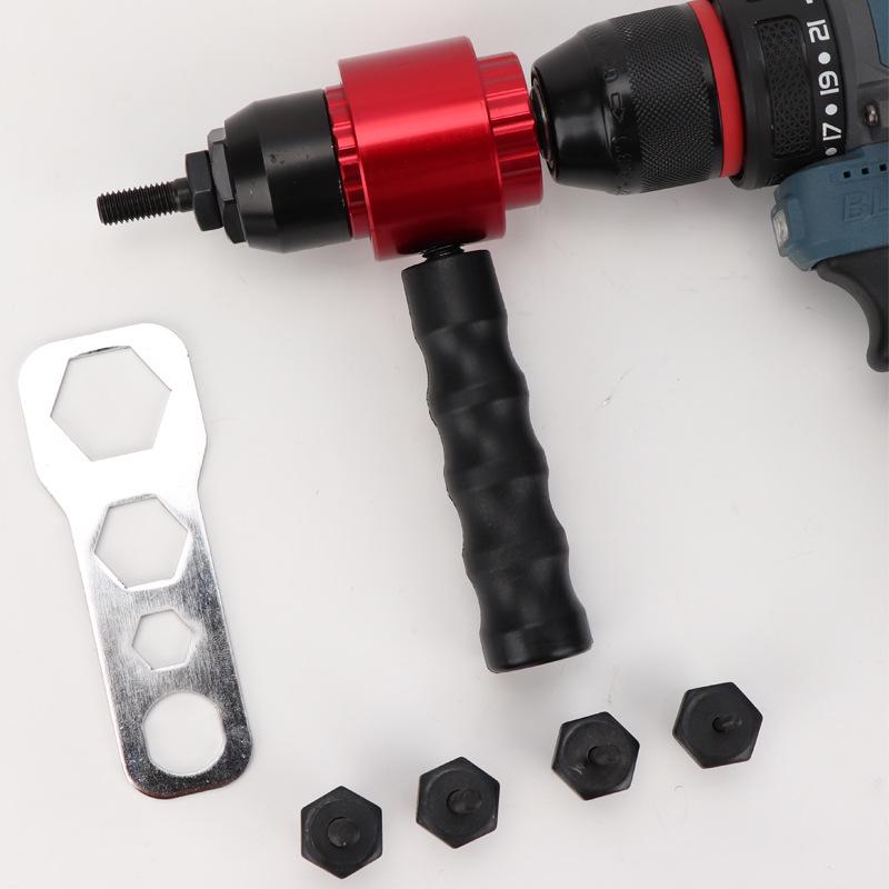 Clutch-Type Manual to Electric Rivet Gun Conversion Head Accessory