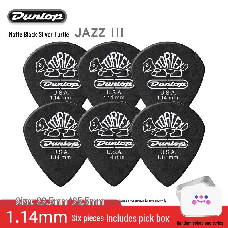 Dunlop Jazz3 Electric Guitar Pick - Genuine Small Turtle Jazz 3-Speed Bass Pick