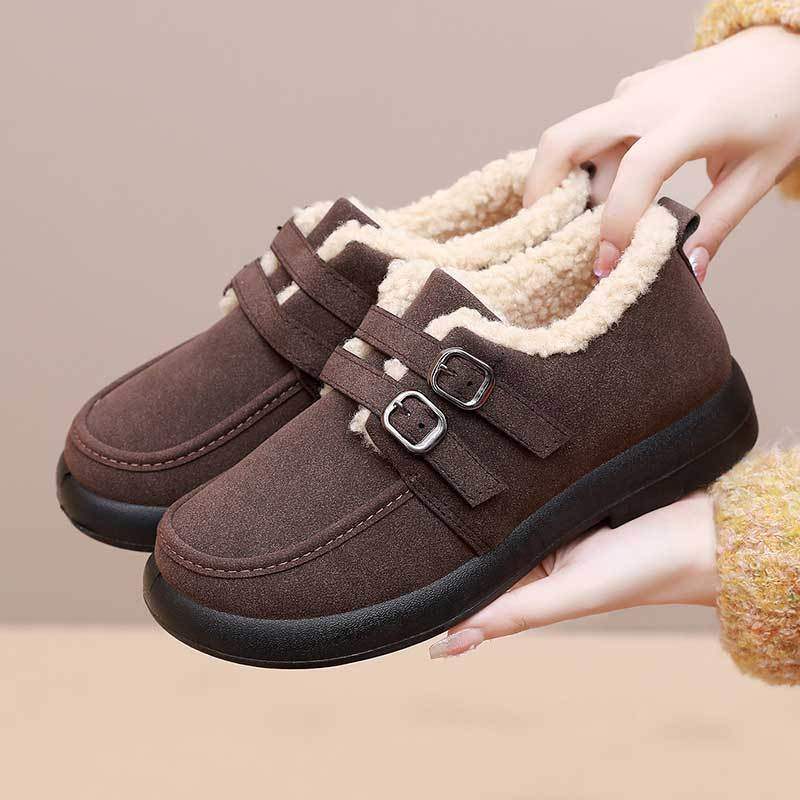 Cotton shoes women's Korean version Doudou shoes short snow boots four seasons warm Mao Mao shoes soft sole non-slip