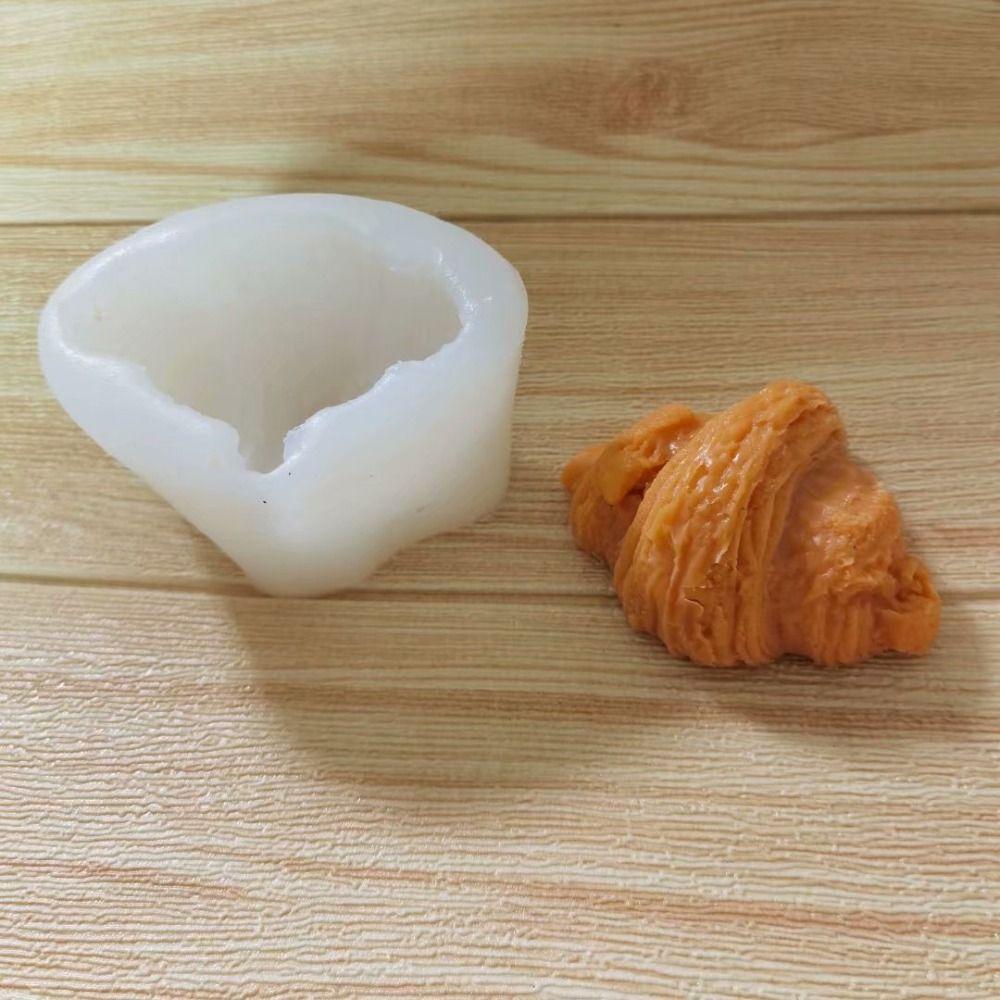 Simulation Bread Candle Mold Croissant Shape Dessert Mould Mousse Cake Mold  Chocolate Soap