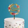 1 pieza Flor color impresa para tarta Happybirthday fiesta de cumpleaños decoración de postre baby Shower