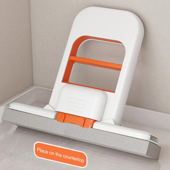 Mini Cleaning Brush with Integrated Elution One-Hand Operation Instant Suction Cotton Head Lightweight Compact Mop