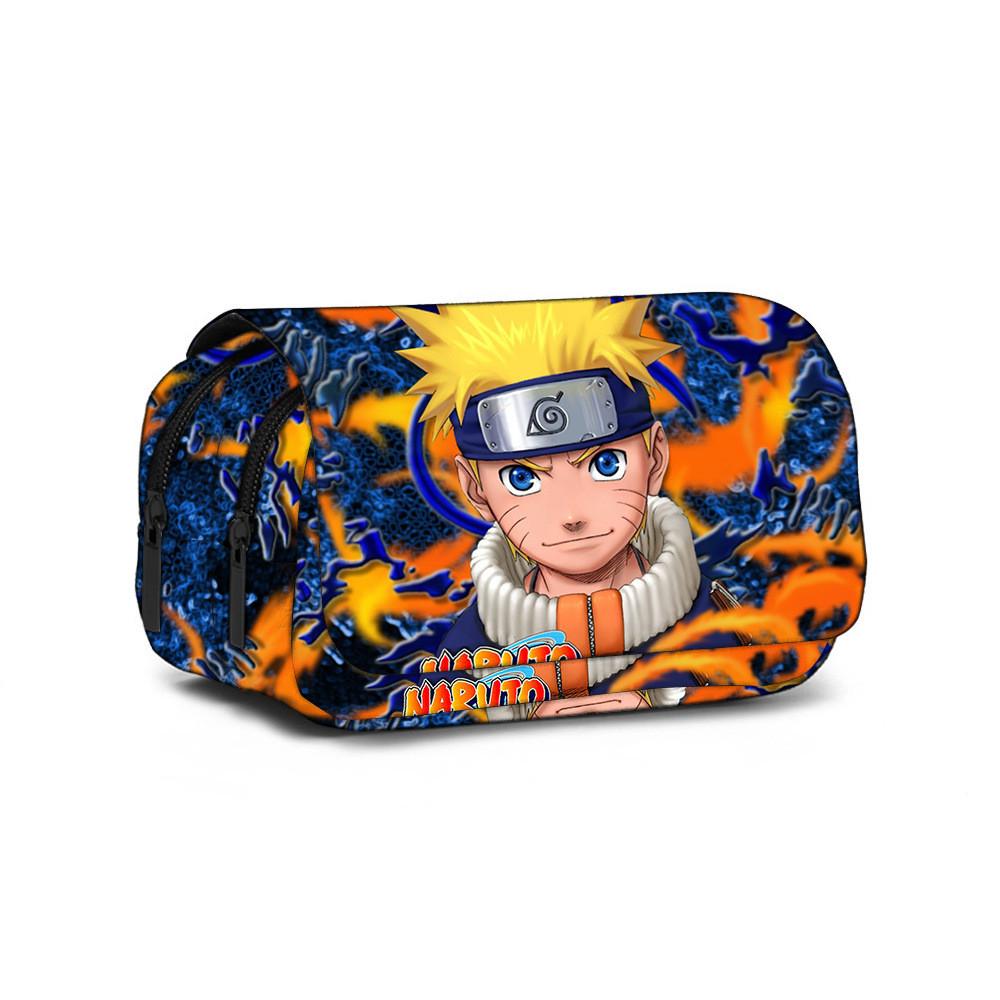Naruto Anime Uzumaki Pencil Case Girls Boys Waterproof Stationery Storage Bag