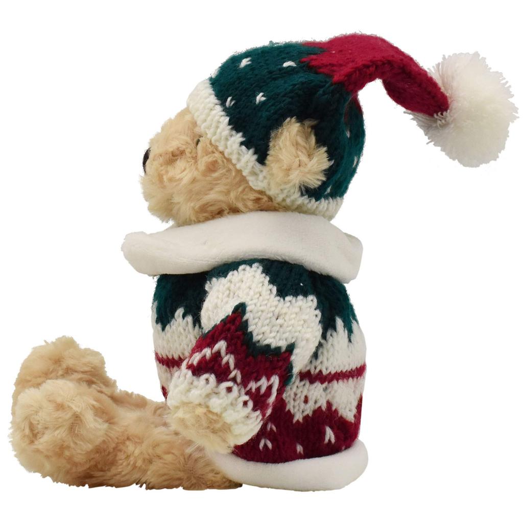 Santa's Factory Christmas Collection Christmas Sweater Bear Plush Toy, Nordic Style, Size L, S037304