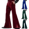 Pánské kalhoty se zvonovým spodkem sametové kalhoty retro styl 70. let disco outfit ležérní volný střih na párty kalhoty s pouličním lemem pro každodenní párty v kanceláři