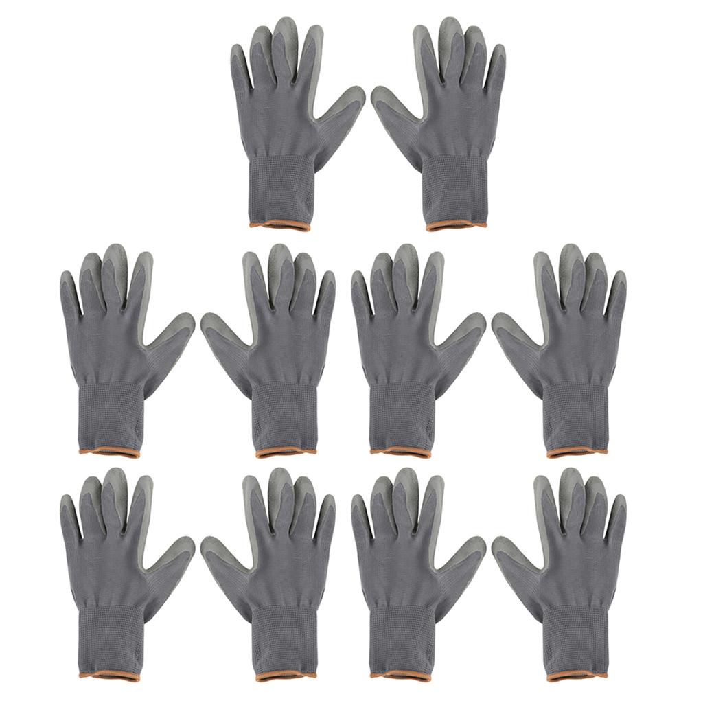 5 Pairs Wear Resistant Non Slip Garden Gloves Durable Breathable Gardening Working Gloves