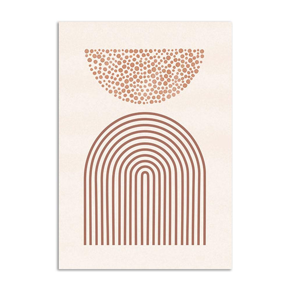 Abstract Lines Art Prints Boho Plant Leaves Wall Pictures Beige Posters Nordic Modern Canvas Painting Living Room Decor Painting