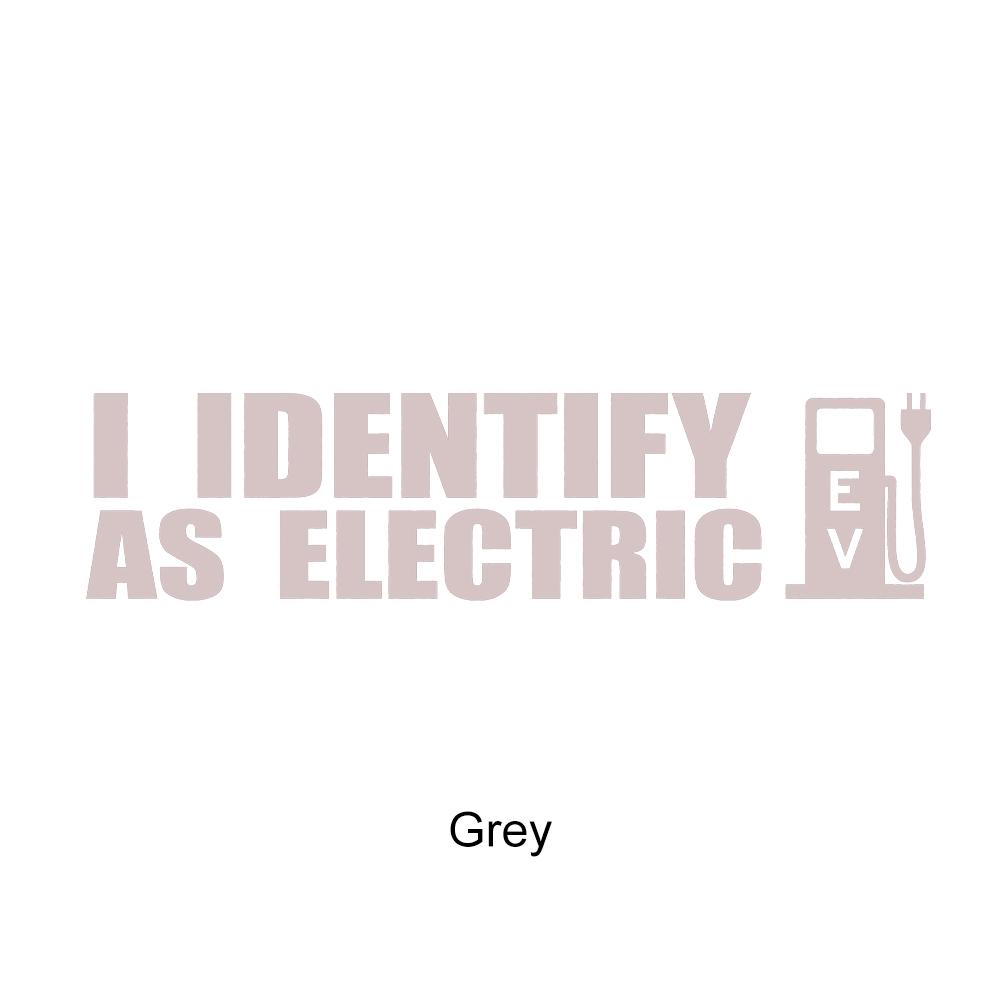 I Identify As A Electric Car Stickers Waterproof Reflective Decal Auto Door Window Rear Windshield Decoration for Tesla BYD