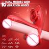 Rose Vibrating Cock Ring Penis Sleeve Vibrator G-spot Clitoral Stimulator 10 Vibration Clitoris Vibrator Sex Toy for Adult Men