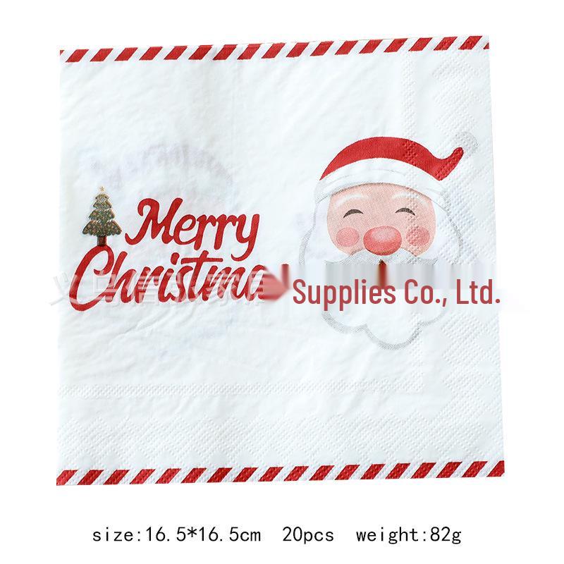 Festliches Weihnachtsgeschirr-Set: Pappteller, Servietten, Becher, Unregelmäßige Teller, Tischdecke, Besteck für Neujahrspartys