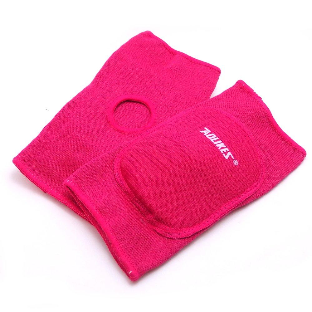 Insel Welpen Knieschutz Set und Weiche Ausführung für Sport und Tanz Kinder (Links rechts) - (Rosa, Mittel)