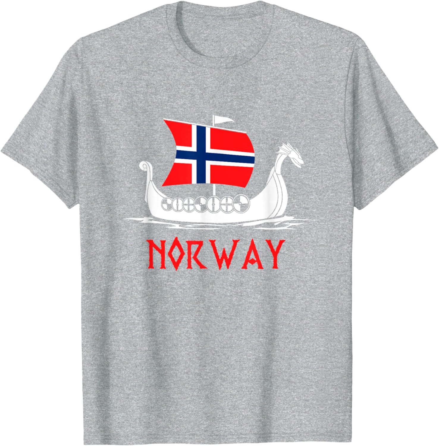 Boat Norwegian Flag Norway Viking Ship Norway TShirt Unisex Short Sleeve Streetwear Vintage T Shirt M
