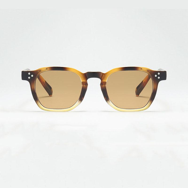 Klassische Nieten Luxusmarke Designer Quadratische Sonnenbrille Damen Für Herren Beliebt Vintage Punk Outdoor Fahren Leopard Sonnenbrille