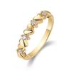 Nabest Fine Jewelry Gold Plated   CopperHeart Wedding Band for Women Hypoallergenic VVS D Color Moissanite Rings