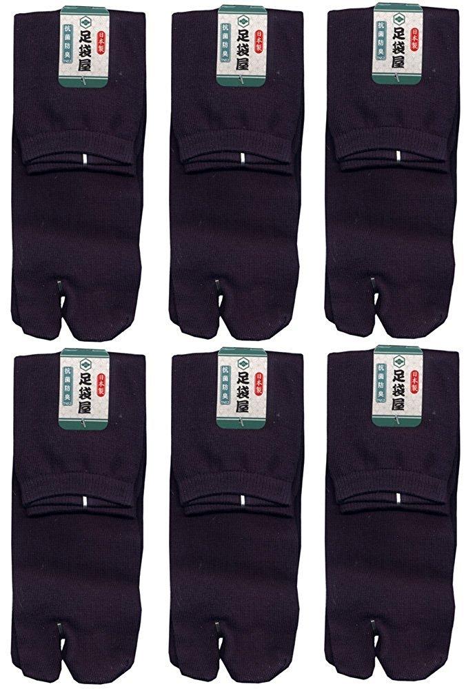 

Antibacterial and Tabi Set Sizes Navy Tabi-ya Men s Odor-Resistant Crew-Length Socks, 6-Pair (Men s Socks), 25-27cm,