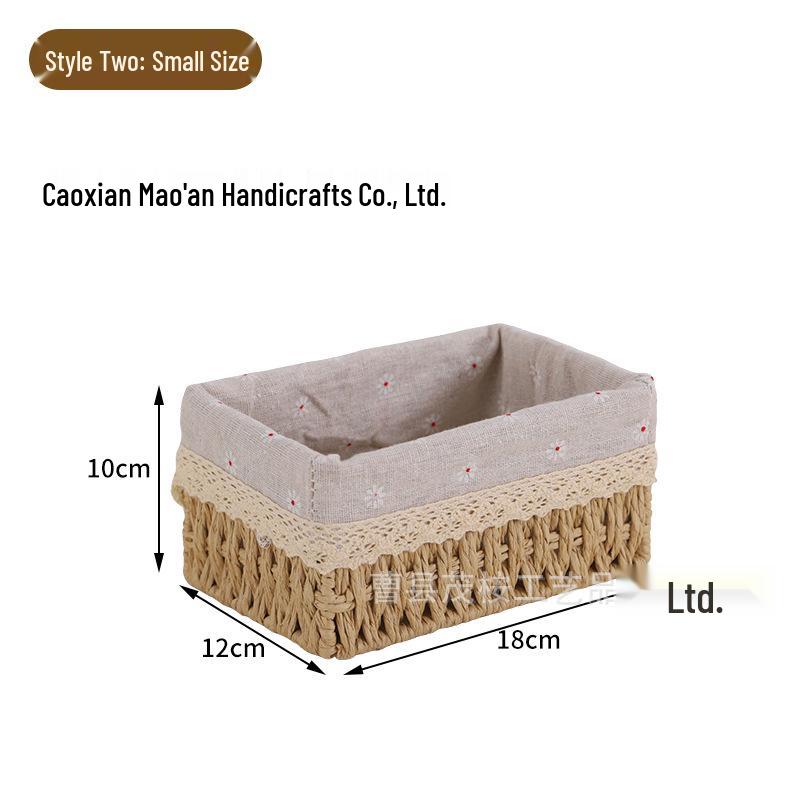 In-Stock Paper Rope Woven Storage Basket - Ideal for Miscellaneous Item Organization