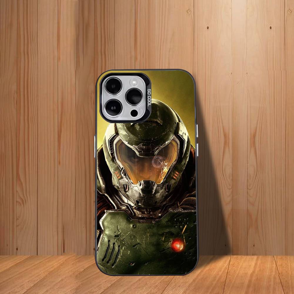 G-Game C-Doom-ES Phone Case For iPhone 17,16,15,14,13,12,11,Mini,Pro,SE,MAX White Matte Shockproof Cover