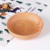 Multiple Sizes Eating Utensil Smooth Natural Beech Wood Salad Bowl Round Kitchen Tableware Household Fruit Bowl for Food Noodle