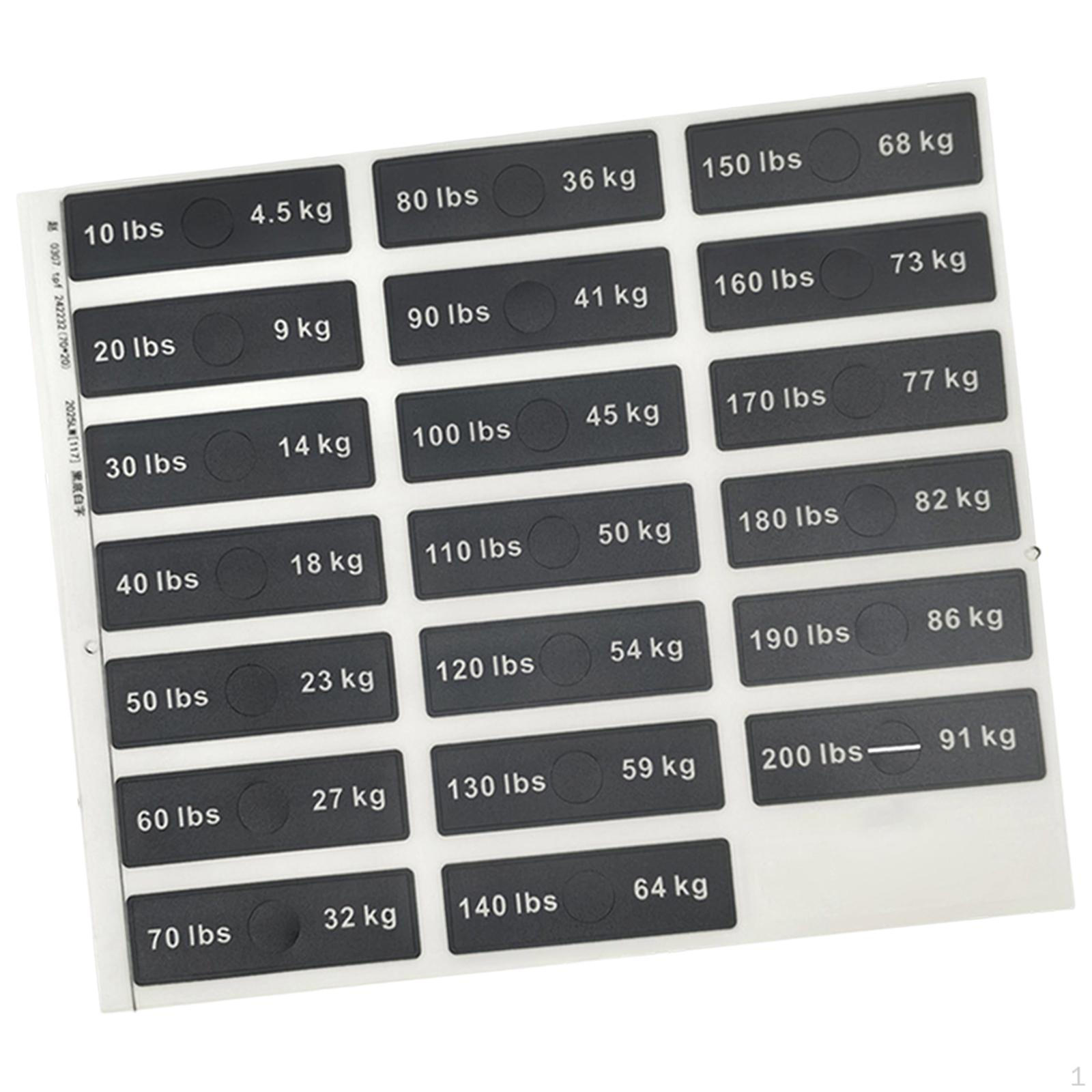 Наклейки для весовых стеков, Наклейки-блоки, Силовые тренировки 7cmx2cm