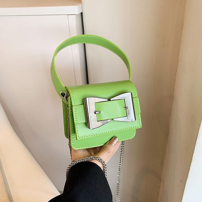 

Мини модная корейская версия цепочка маленькая сумка женская 2025 весна и лето новая универсальная ins зарубежный стиль сумка-мессенджер красный конверт зелёный