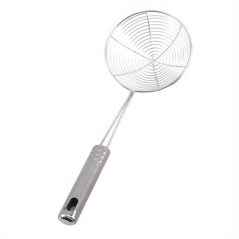 3 Stück Ovaler Schaumlöffel Edelstahl Filter Sieb Ölkanne Lebensmittelfilter Kochgeschirr Sieb Frittierfilter Küchensieb Back-Kochwerkzeug