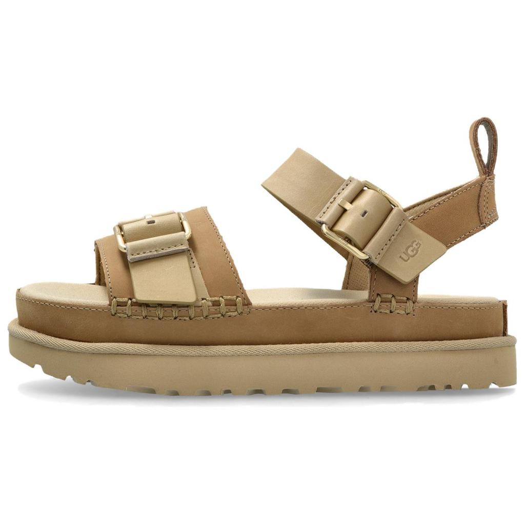 UGG Goldenstar Villa Lær Moteable Sandaler med én rem Damesandaler Beige 1167392-MDSD