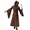 Mens Halloween Vampire Wizard Costume Cosplay Robe With Belt Staff Adult Party Performance