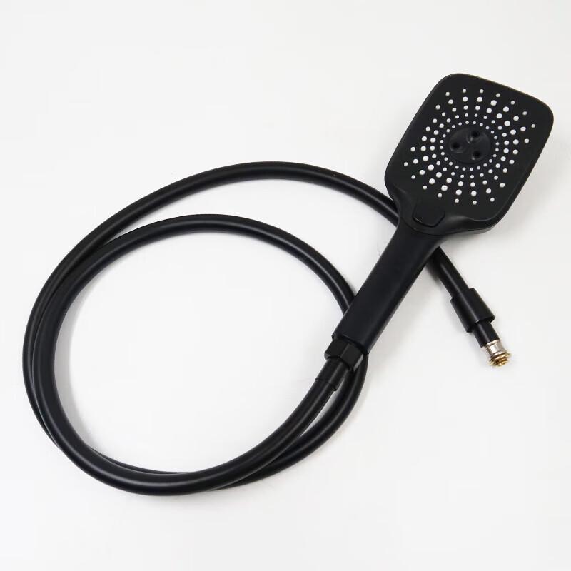 Jingu Lao Elegant Black Copper Piano Button 4-Function Shower System