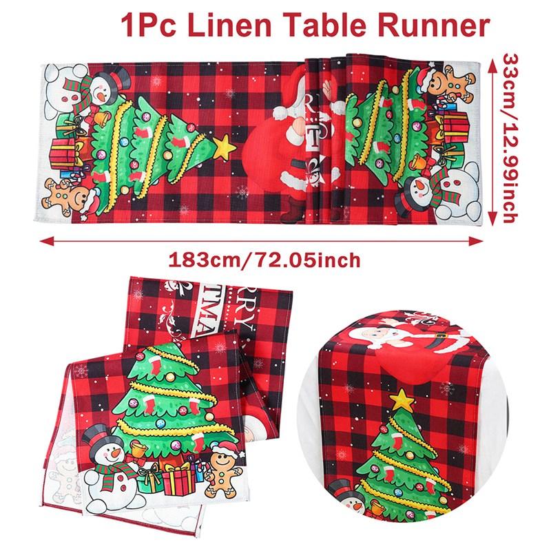 Christmas Table Runner Christmas Decorations for Home 2024 Xmas Party Decoration Ornaments Navidad Natal New Year Gifts 2025