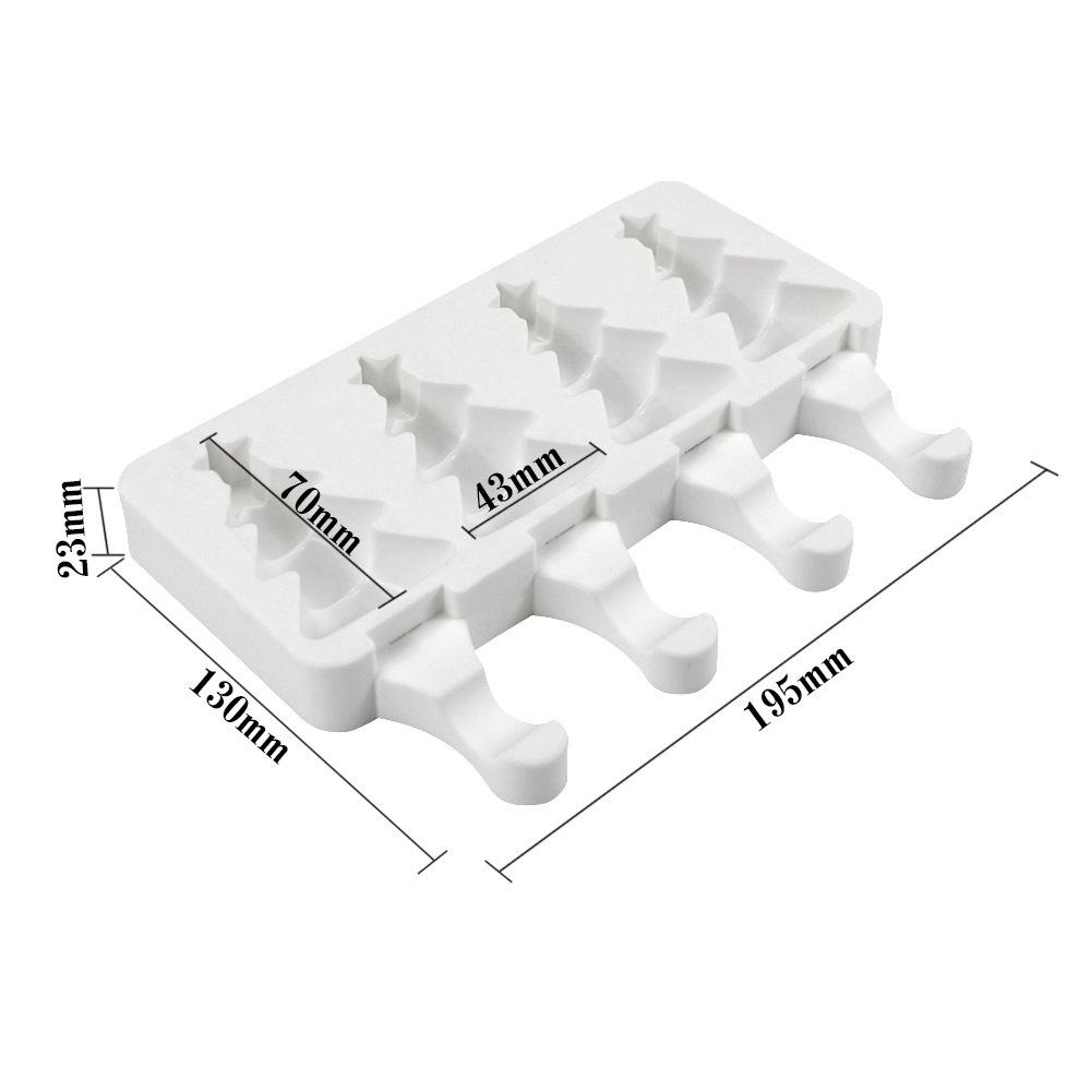Shenhong Christmas Silicone Mold: 6-Cavity Tree & Santa Decorations for Mousse Cake and Chocolate Baking