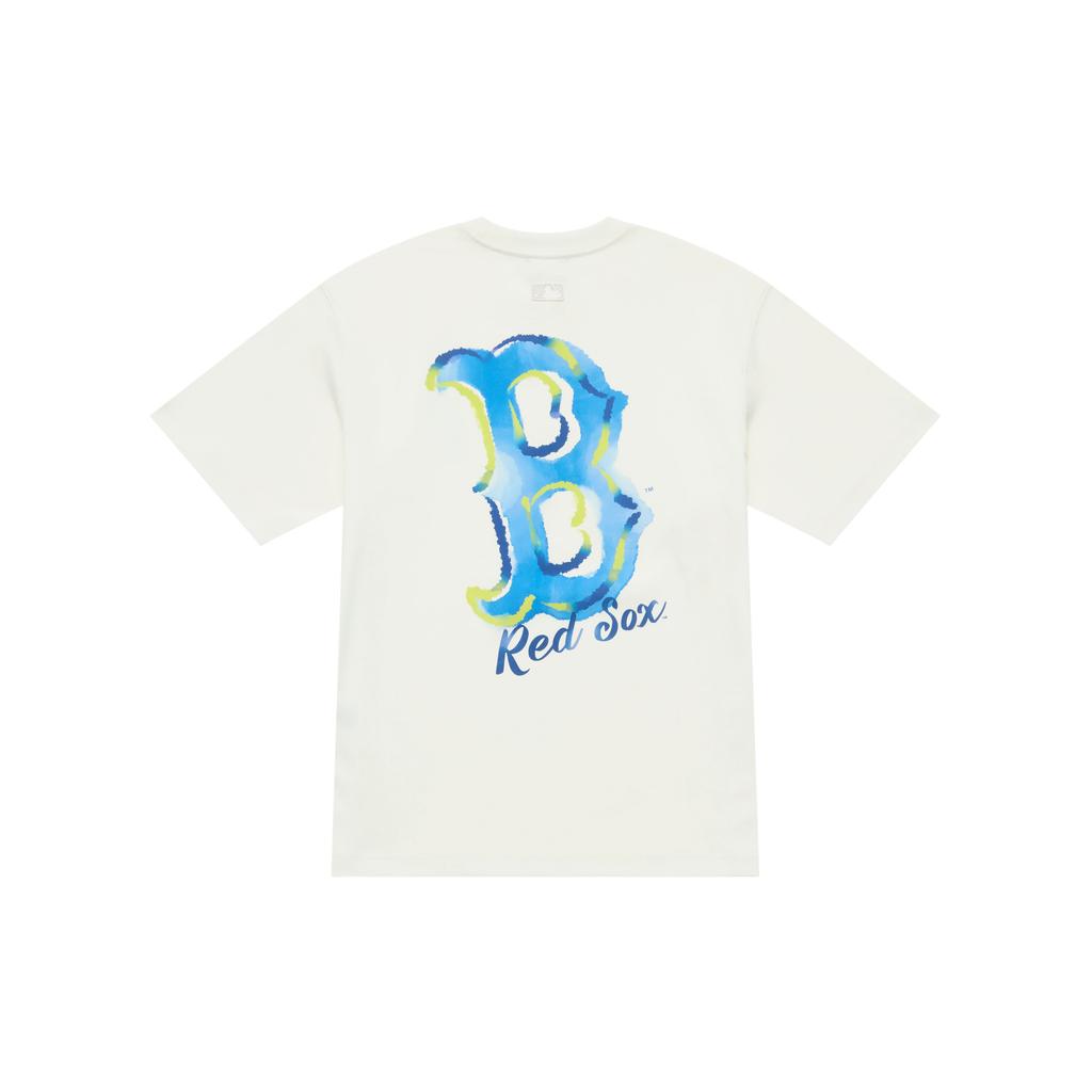New MLB Basic Collection Basic Boston Red Sox FW25 T Shirt Unisex Standard Ivory White 3ATSB1654-43IVS