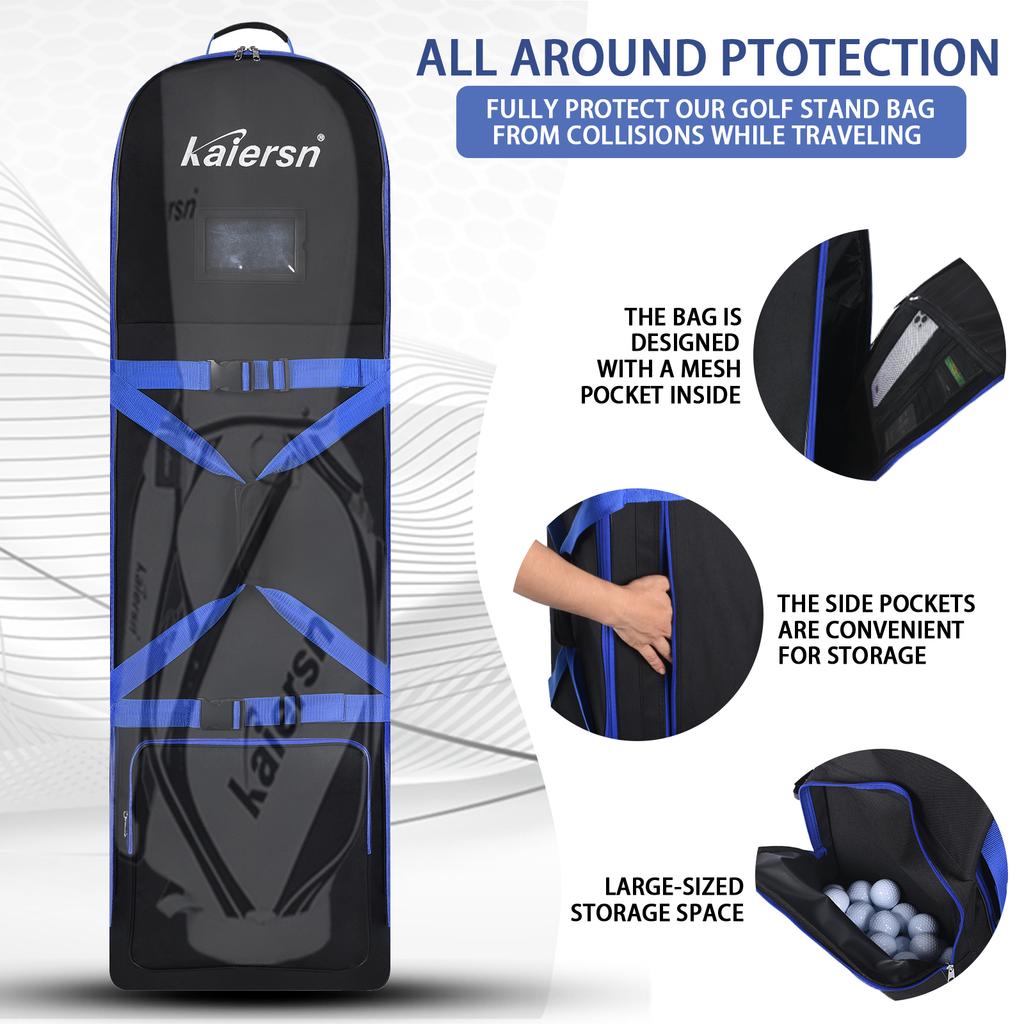 Kaiersn Golf Aviation Bag Large-capacity Foldable Airplane Travel Golf Bag Airplane Transportation Golf Travel Case