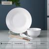 Jingdezhen Pure White 4-Piece Ceramic Dinnerware Set