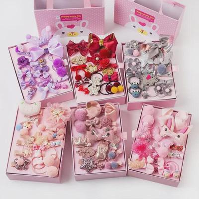 Korean Princess Baby Hair Accessory Set: 18-Piece Hairpins & Hair Rings for Girls.