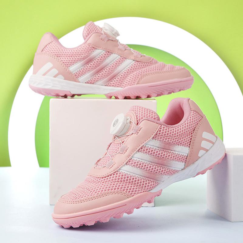 2025 Summer Velcro Breathable Mesh Children's Football Shoes Campus Football Sports Shoes Professional Non-slip Training Shoes
