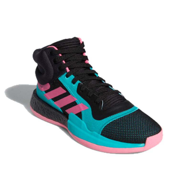 Adidas Marquee Boost 'Black Shock Pink Aqua' Sneakers EH2373