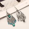 Water Bohemian Style Drop Earrings With Tassels And Rhinestone Details For Women