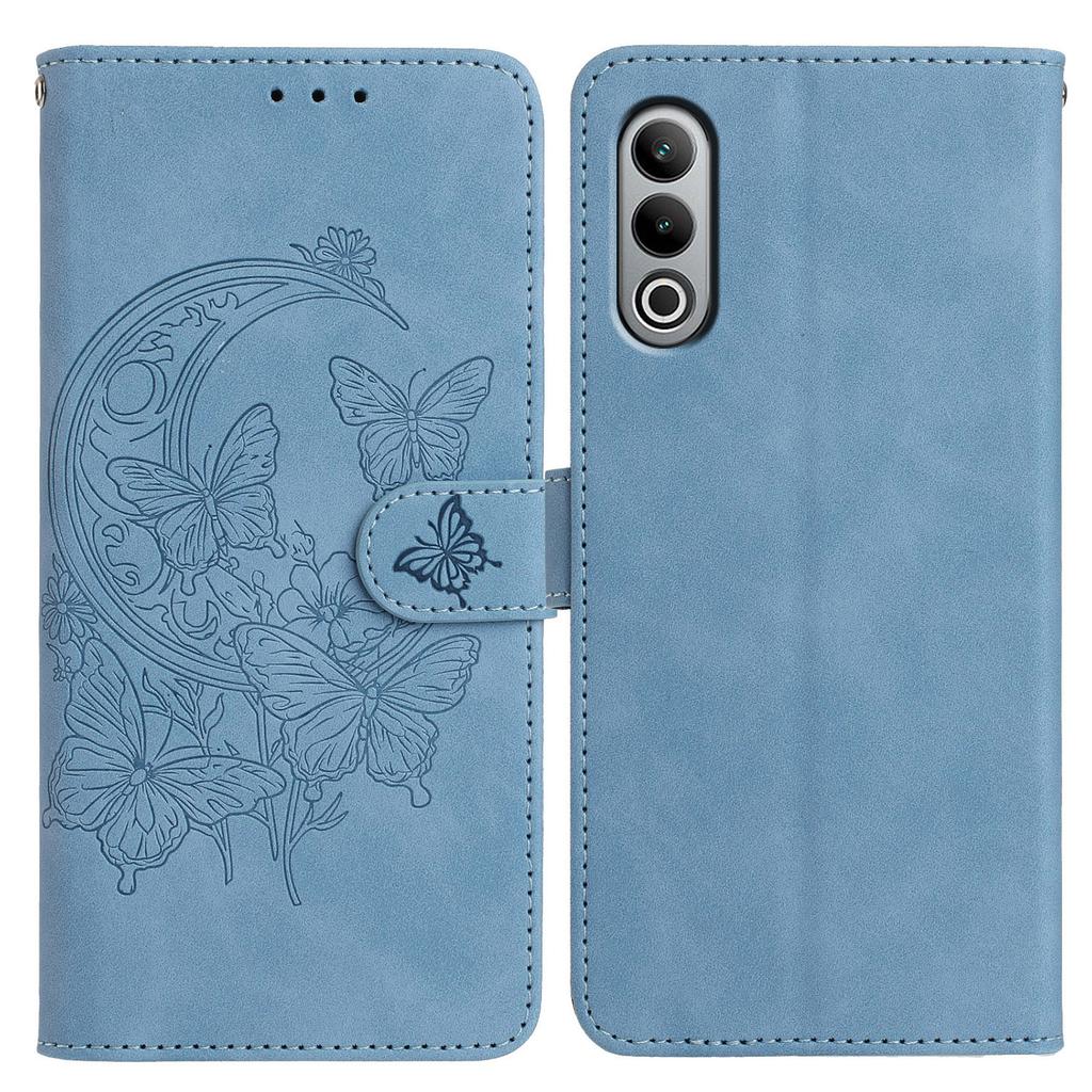 For OnePlus Nord CE4 5G Case Butterfly Flower Imprinted PU Leather Wallet Stand Phone Cover