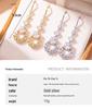 Copper-Plated Gold Micro-Set Zirconia Tassel Earrings with Silver Needle Studs – High-End Light Luxury Versatile Design.