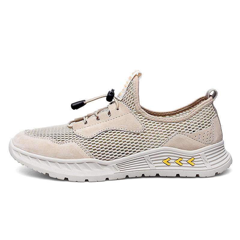 Summer Mesh Men Sneakers Elastic Band Casual Loafers Shoes For Men Sport Footwear Plus Size 38-46 Breathable Man Shoes