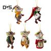 1/5Pcs Mouse Family Hanging Ornament Home Indoor Christmas Tree Car Rearview Mirror 2D Flat Acrylic Cartoon Rat Animal Hanging Decoration