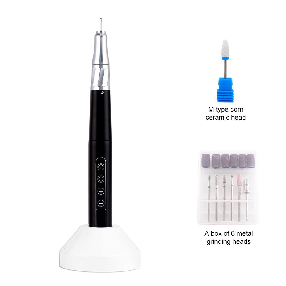 85W Motor Bürstenloser Nagelfräser Leichte Stiftform Nagelbohren 35K Wiederaufladbar E-File 35000 U/min Tragbare Ladestation