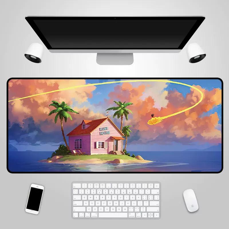 2026 Dragon Ball Leather Mouse Pad Son Goku Printing Pattern Large Size Game Gaming Keyboard Pad Boys Office Animation Non-slip Table Mat