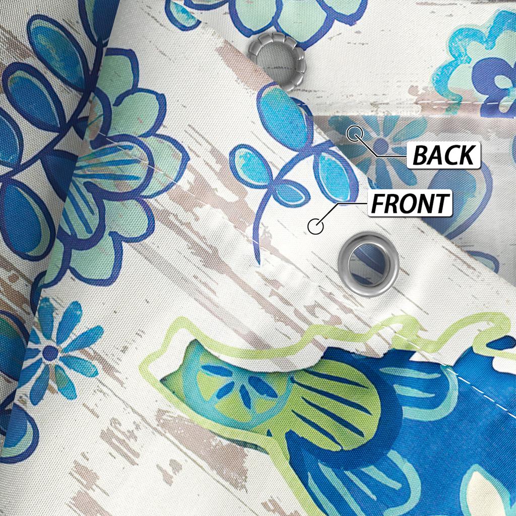 1 piece of 180x180cm seahorse pattern printed shower curtain partition, waterproof and mold resistant for use in the bathroom