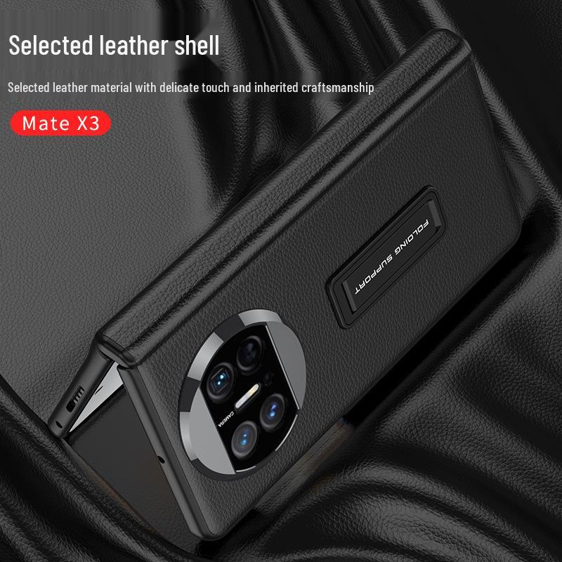 Huawei Mate X3 Leather Foldable Bracket Case: Full Coverage, Drop-Proof Protection