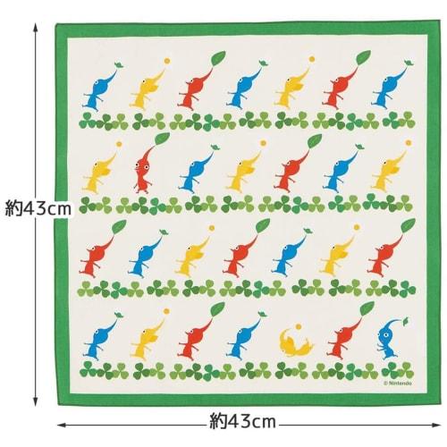 Skater Kids' Lunch Cloth, 43x43cm, Made in Japan, Nintendo Pikmin, for Boys and Girls, KB4